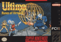 Ultima Runes of Virtue II Super Nintendo  box art